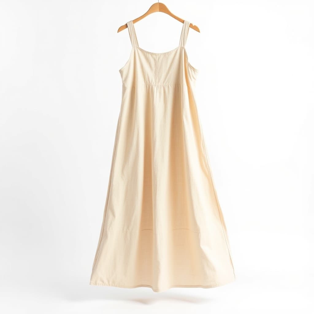 Linen Midi Dress Black S — alternate view