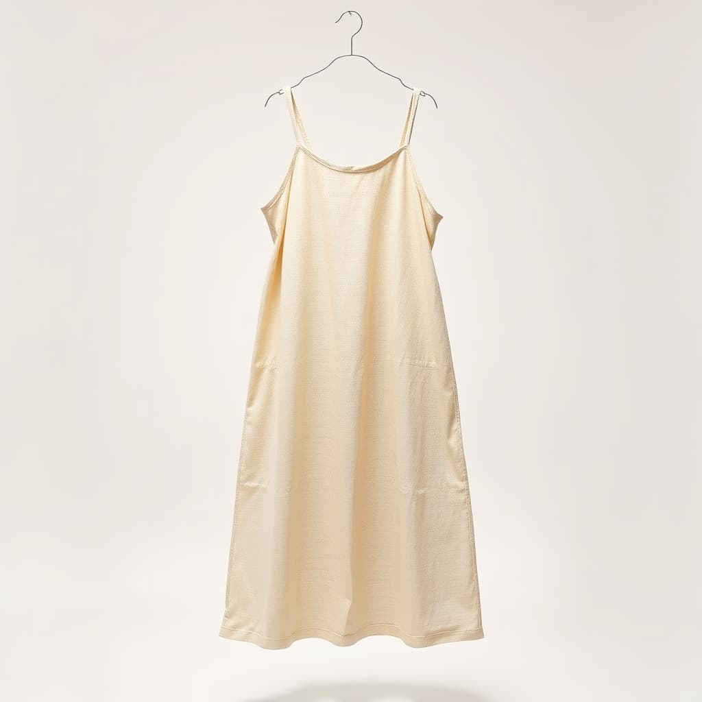 Linen Midi Dress Black S