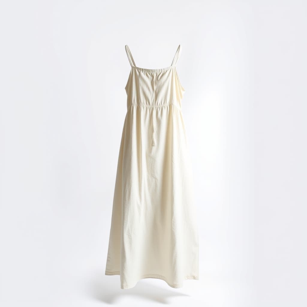Linen Midi Dress Black S — alternate view